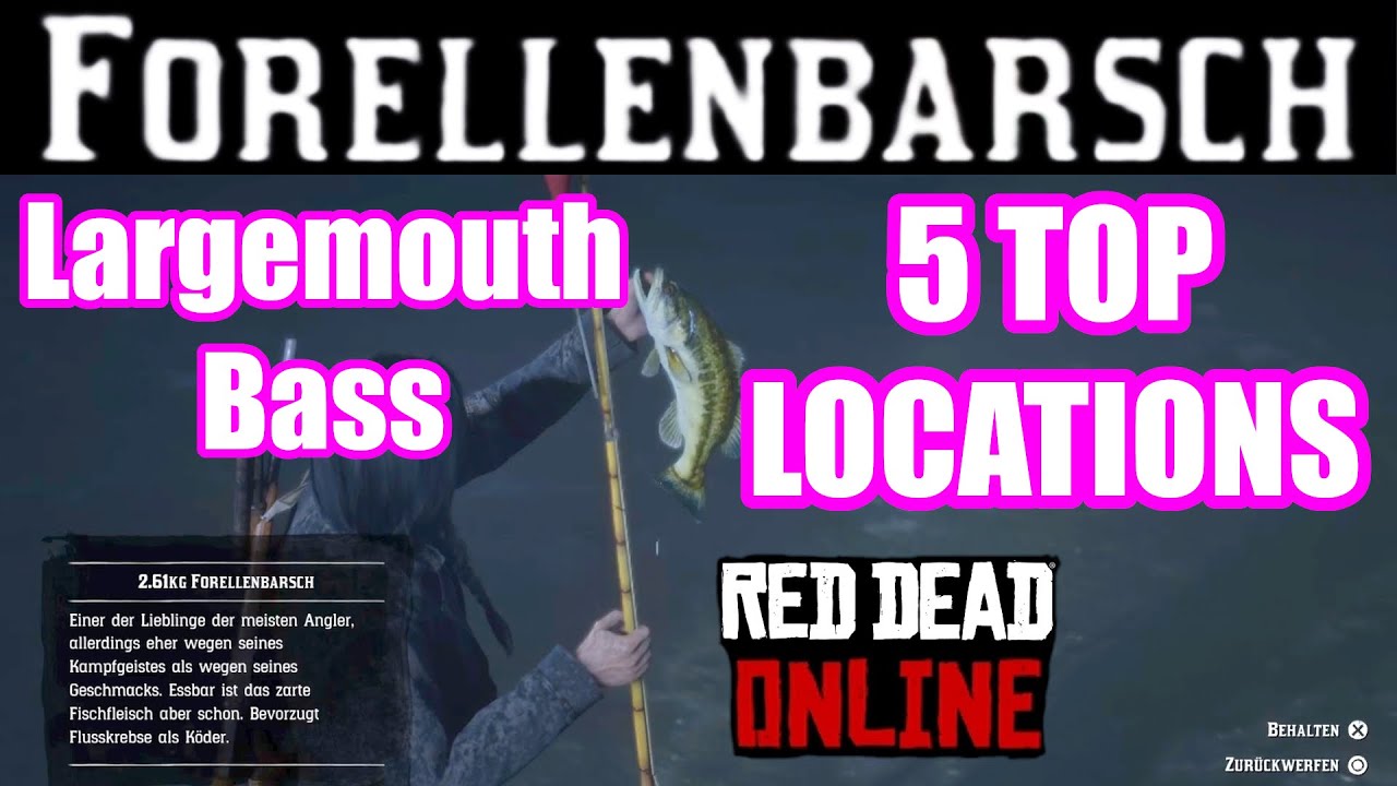 5 X Forellenbarsch Largemouth Bass Locations Red Dead Redemption 2