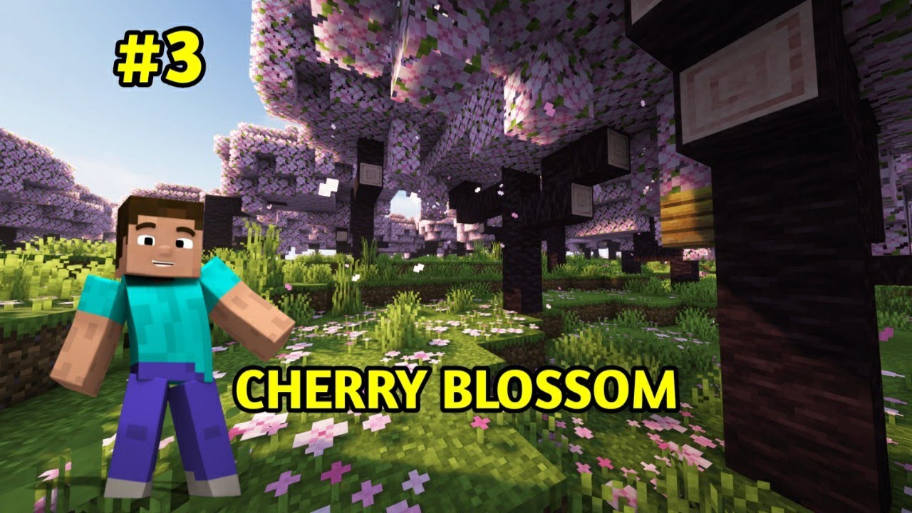 MINECRAFT | EXPLORE MY WORLD | CHERRY BIOME AND OTHER BIOME | # 3 - YouTube