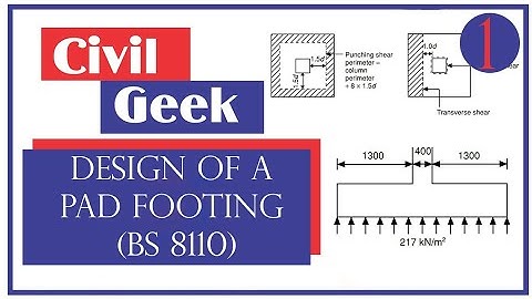 pad footing design to (BS 8110)