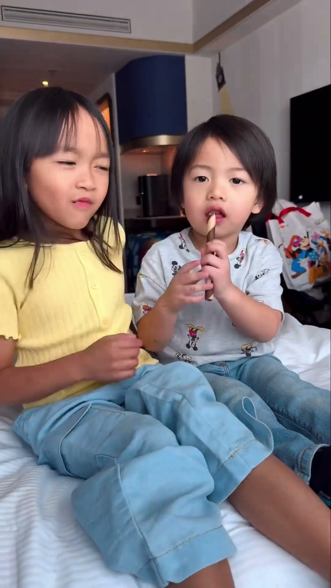 Cute baby brother pranks sister ??❤️?????✅?
