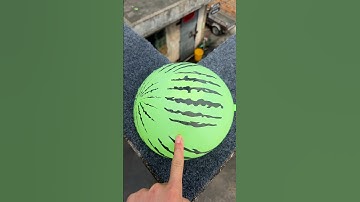 Experiment: Will a water balloon explode if it rolls down a tall building? 💥🎈#shorts #balloon