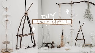 DIY Twig Crystal Shelf |Twig Shelf | Witchy Decor