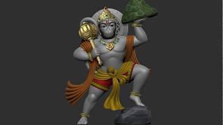ll Hanuman Ji Turntable ll Zbrush sculpt ll ll Hanuman Ji Turntable ll Zbrush sculpt ll