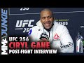 Ciryl Gane claims legal strike in KO of Junior Dos Santos | UFC 256 post-fight interview