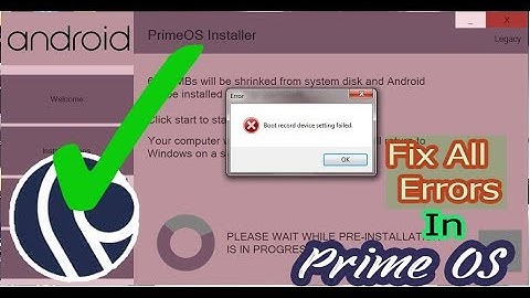 Boot Record Device Setting Failed | Prime OS | Fixed |