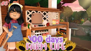 Making Jams and Jellies: I Spent 100 Days as a Bloxburg FARMER🍯🍓 | Ep 3