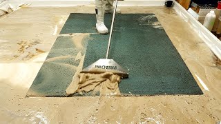 Hidden Gems Revealed: Unreleased Footage of a Filthy Turquoise Rug's Deep Clean.