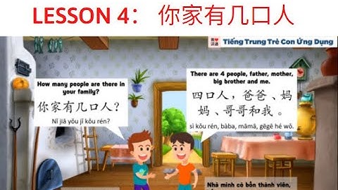 tự học tiếng trung trẻ em / giáo trình YCT1/ lesson 4 / bài 4