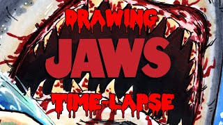 Jaws Drawing | Killer Shark Art