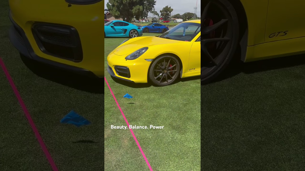 Yellow Porsche Steals the Show 💛🏎️#Porsche #PorscheLovers #Supercars #SportsCar #MontereyCarWeek