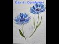 Day 4: Cornflower: 20 Day Mini Florals Challenge