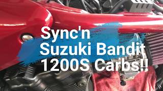 2001 Suzuki Bandit 1200S maintenance #3 - Carb sync'n