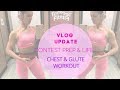 VLOG UPDATE/ COMPETITION PREP DAT SET/ CHEST &amp; GLUTE WORKOUT