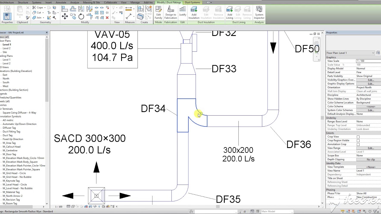 Revit VAV Supply System Pressure Drop Calculations YouTube