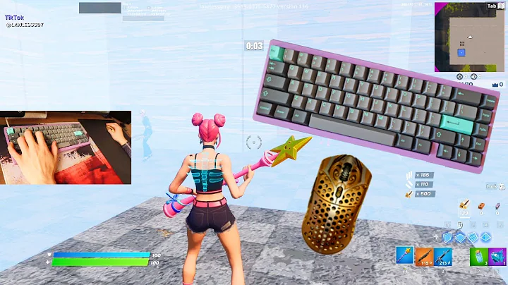 $670 Custom Keyboard ASMR Chill🤩 Satisfying Gameplay Keyboard Fortnite 390 FPS Smooth 4K