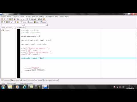 VIDEO AULAS 004 -como criar um programa simples no dev c++