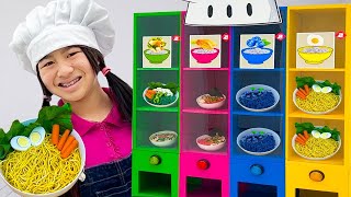 Juguete de Máquina Expendedora de Noodles Coloridos | Jannie, Maddie y Amigos | Comiditas para Niños