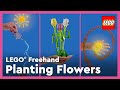 Planting Flowers with LEGO® Bricks  | LEGO® Freehand #Shorts