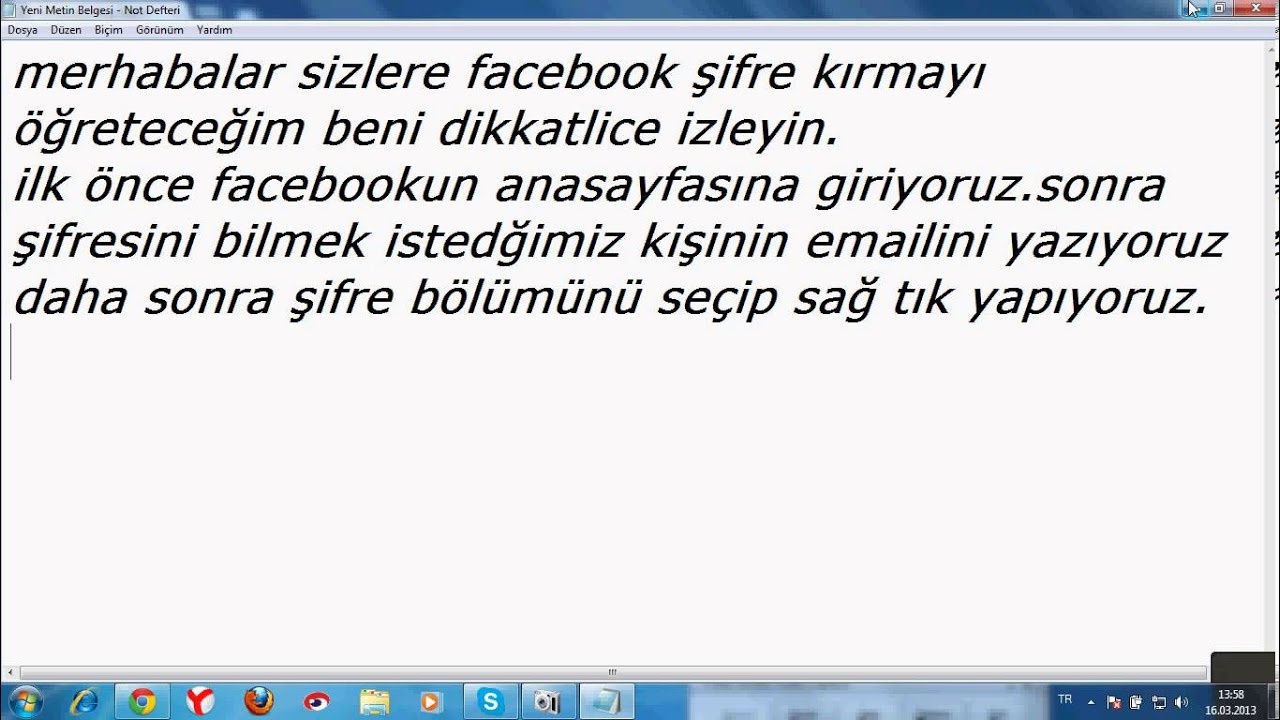 Facebook Şifresi Kırma