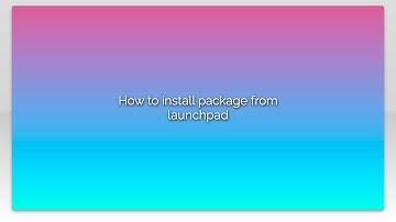 How to install package from launchpad