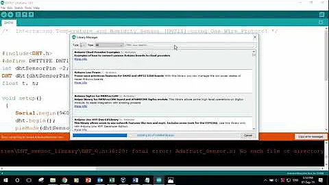 Arduino DHT11:  Adafruit_Sensor.h: No such file or directory