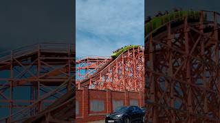 93 Years Operating, Nickelodeon Streak still has it #rollercoaster #themepark #nickelodeon