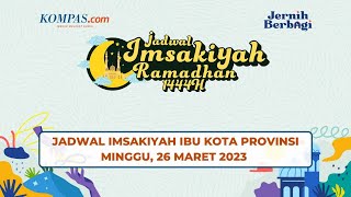 Jadwal Imsakiyah Ibu Kota Provinsi Seluruh Indonesia Hari Ini, Minggu 26 Maret 2023