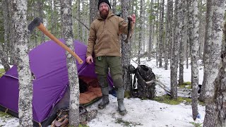 3 Days Ice Fishing For Trout and Camping in the Backcountry