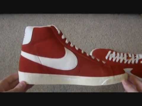 nike blazer hi suede vintage red