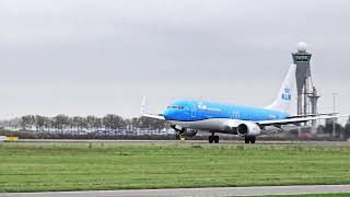 PH-BXH KLM Boeing 737-800 Rolls Out of Schiphol for Venice
