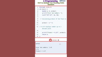 WAP to Multiply Two Floating-Point Numbers | C programming | ‎@Likhopao   #programming