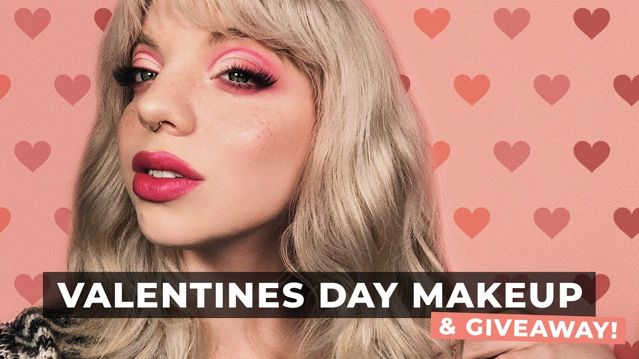 Valentines Day Cut Crease Makeup + Giveaway! | Scandinative