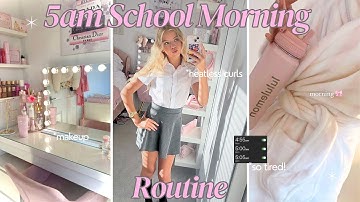 REALISTIC 5AM SCHOOL MORNING ROUTINE🎀📚