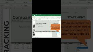 Excel invoice tracker template, Google sheets template, instant download