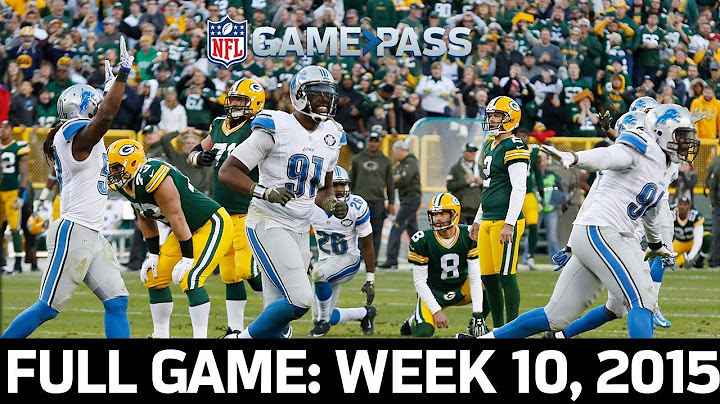 Lions First Win at Lambeau in 24 Years! Lions vs. Packers 2015, Week 10 FULL GAME