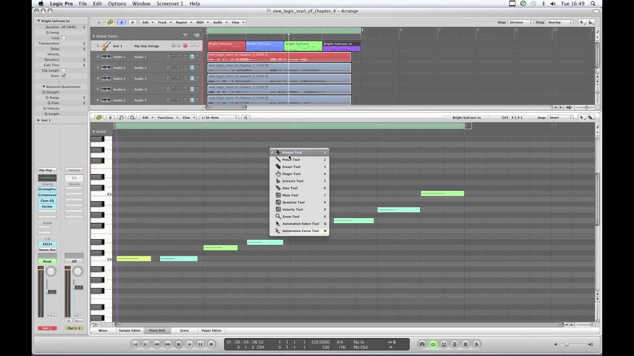 logic pro tutorials 4 piano roll 1 16 logic pro tutorials 4 piano roll 1 16