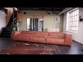 KAWOLA Sofa MIA Modulares Sofa Aus Cord Velvet Und Lederfaserstoff 