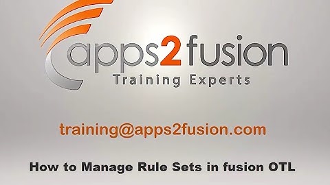 How to Manage Rule Sets in Fusion OTL (Time & Labor)