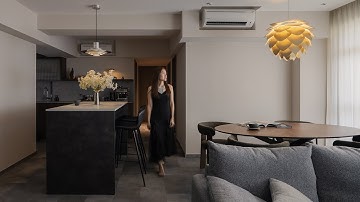 Inside A Dark Minimalist BTO Designed For Intentional Living | Home Tour