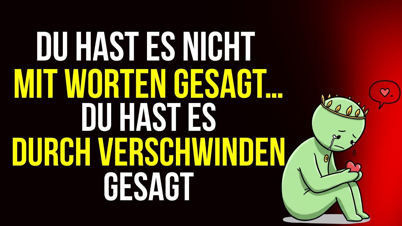VERSCHWINDEN WAR DEINE STILLSTE RACHE (Und sie Haben Sich bis Heute Nicht Erholt) | Stoizismus