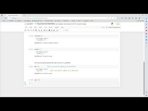 Python Keywords and Identifiers