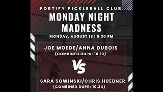 Fortify Pickleball Club: Monday Night Madness 8/18/25