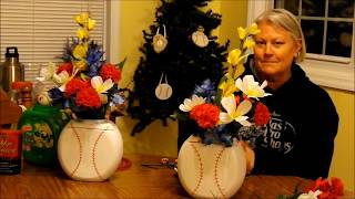 ballparkhopper: How to make a baseball centerpiece