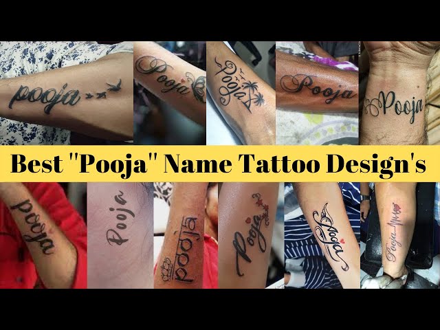 Pooja Name Tattoo Images Best Collection