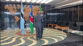 Botswana president Mokgweetsi Masisi met with Namibian president Hage Geingob in Windhoek.