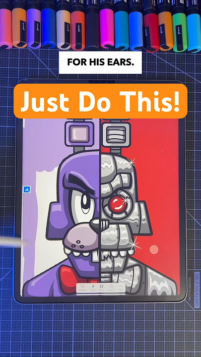 How To Draw Bonnie EASY! 😍 #fnaf #art #shorts