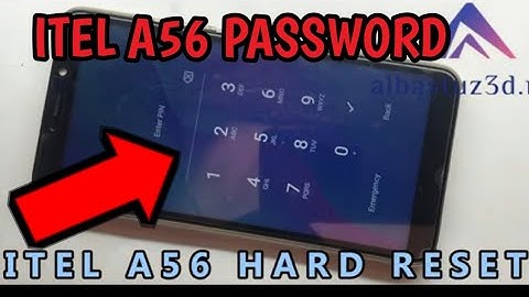 Itel A56 W6004 Hard Reset Pattern Pin Or Password Remove