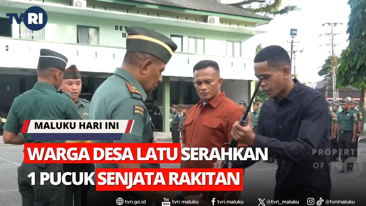 WARGA DESA LATU SERAHKAN 1 PUCUK SENJATA RAKITAN