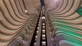 The FAMOUS OTIS Traction High Rise Scenic Elevators at Marriot Marquis Hotel, Atlanta, GA