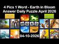 4 Pics 1 Word Daily Puzzle Answers 10 April 2026 Earth 